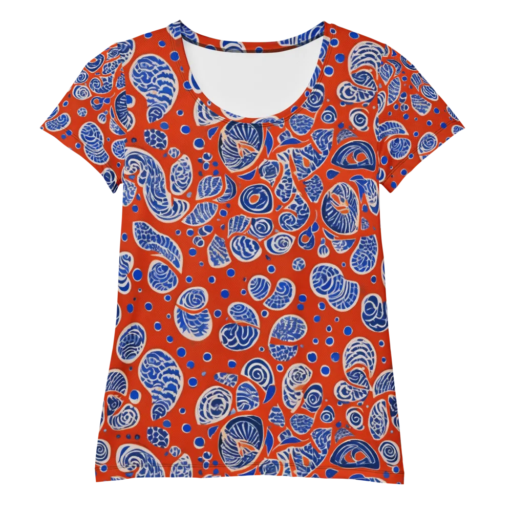 Crimson Tide Mosaic on Women's Athletic T-Shirt — Front