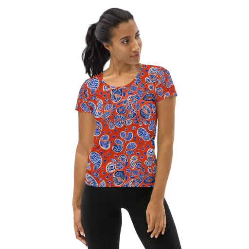 Crimson Tide Mosaic on a Women's Athletic T-Shirt