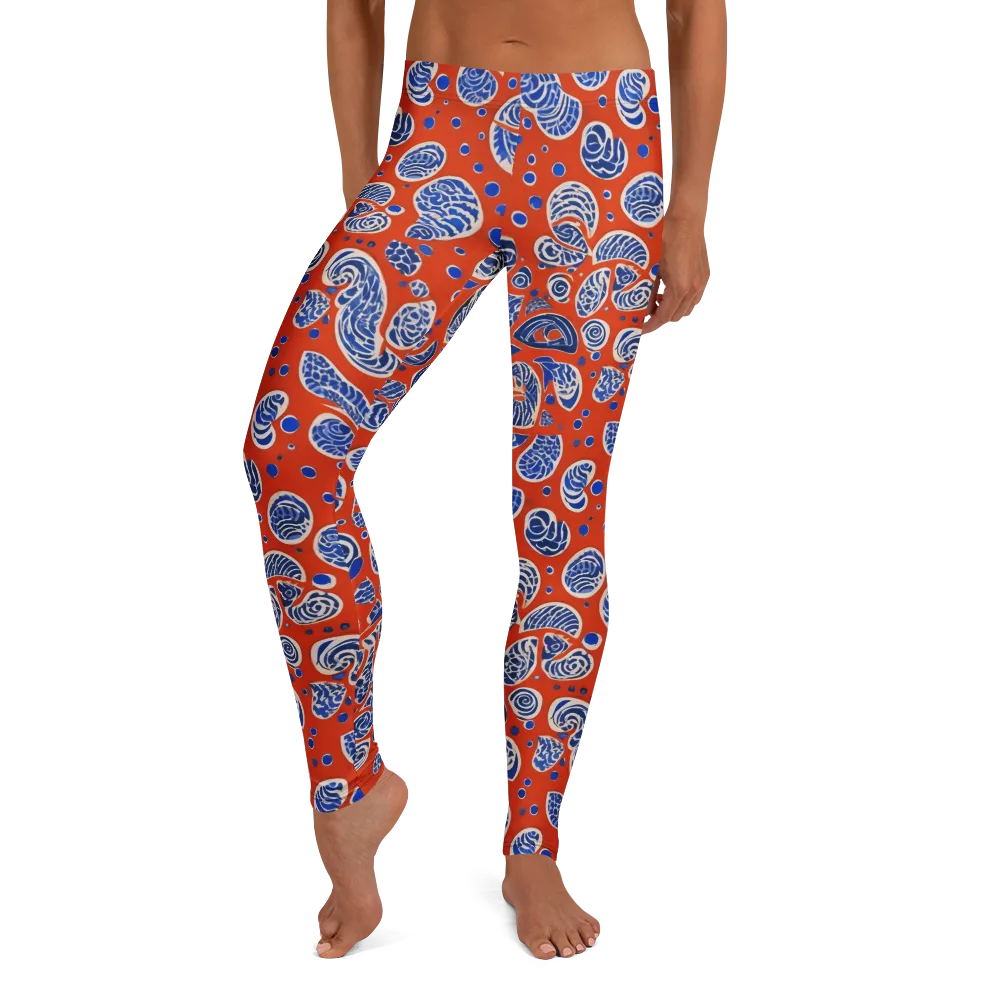 Crimson Tide Mosaic on Leggings — Front
