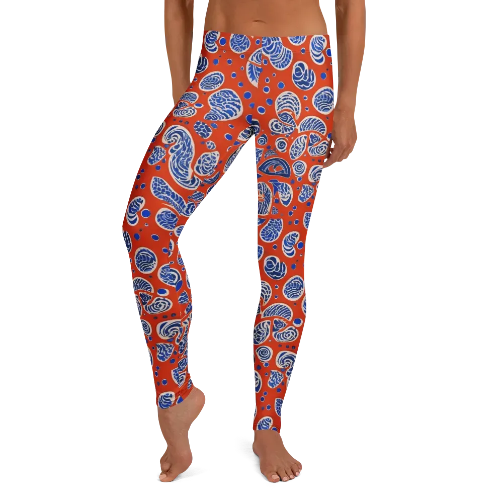 Crimson Tide Mosaic on Leggings — Front