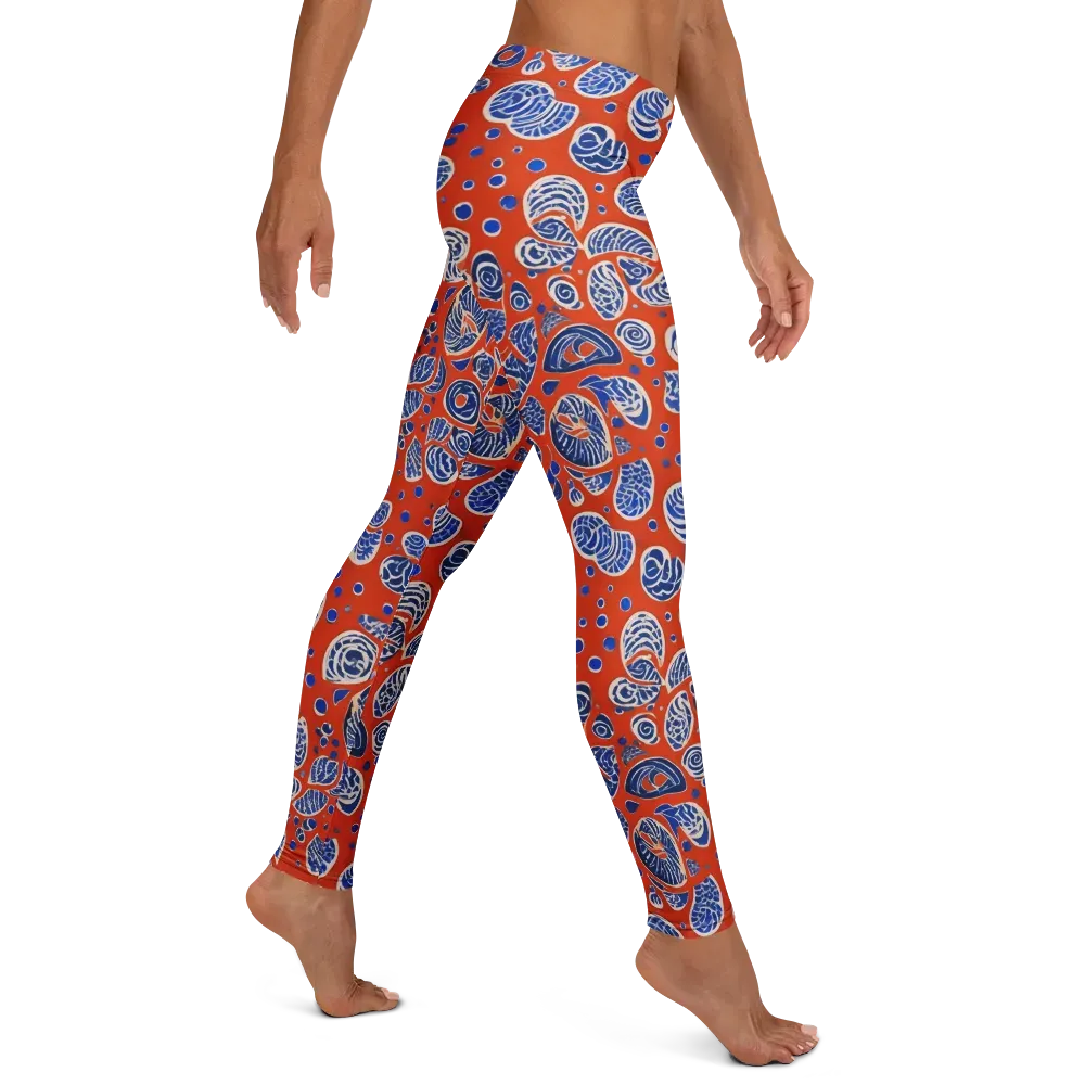 Crimson Tide Mosaic on Leggings — Right