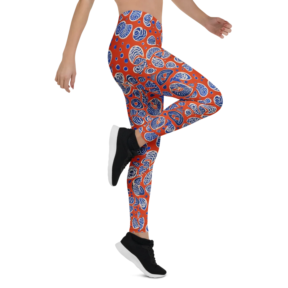Crimson Tide Mosaic on Leggings — Right
