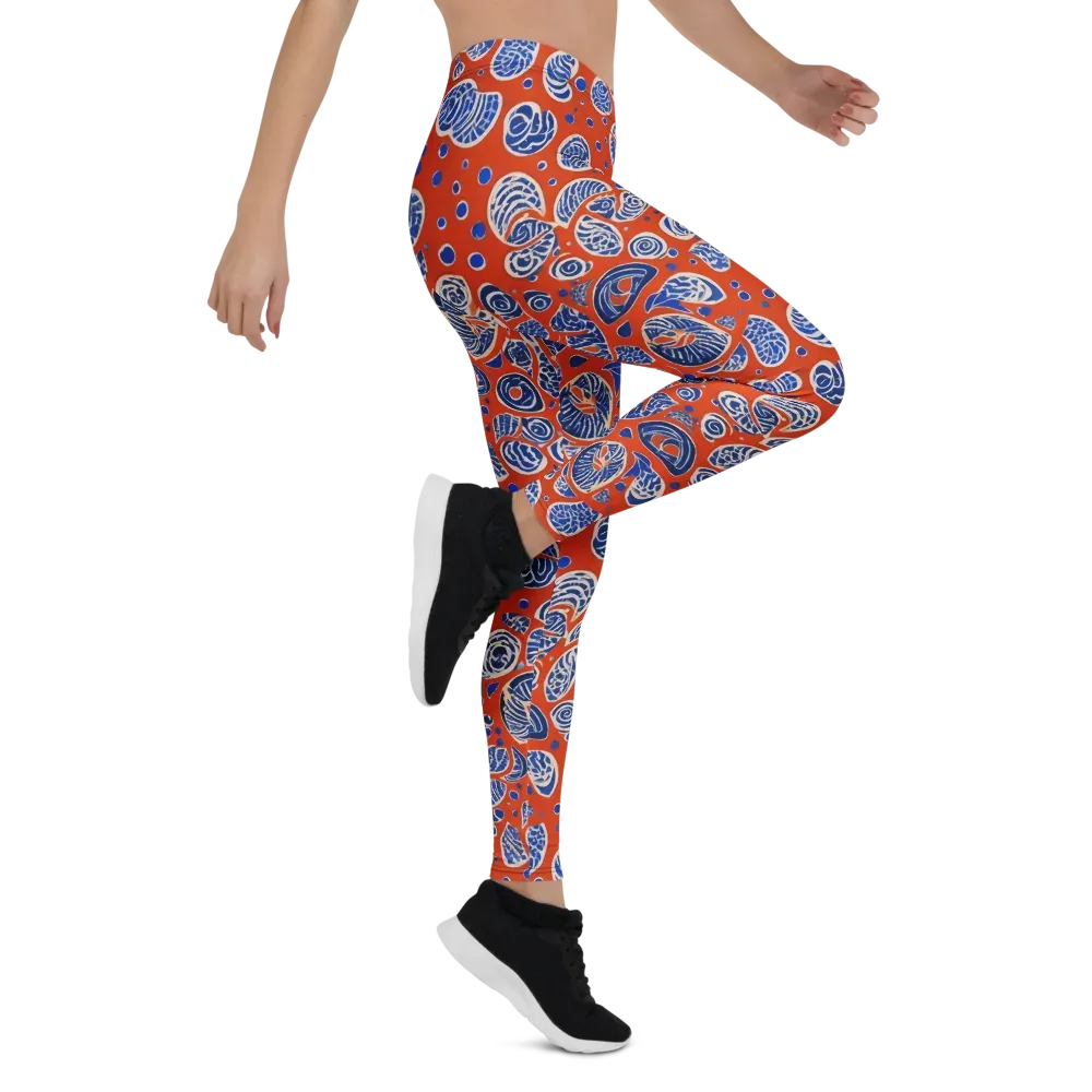 Crimson Tide Mosaic on Leggings — Right