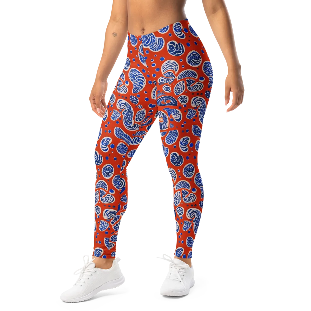 Crimson Tide Mosaic on Leggings — Left Front