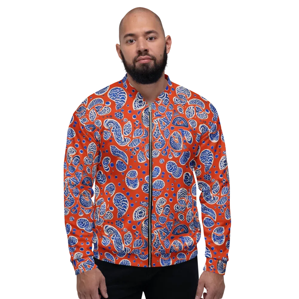Crimson Tide Mosaic on Bomber Jacket — Front