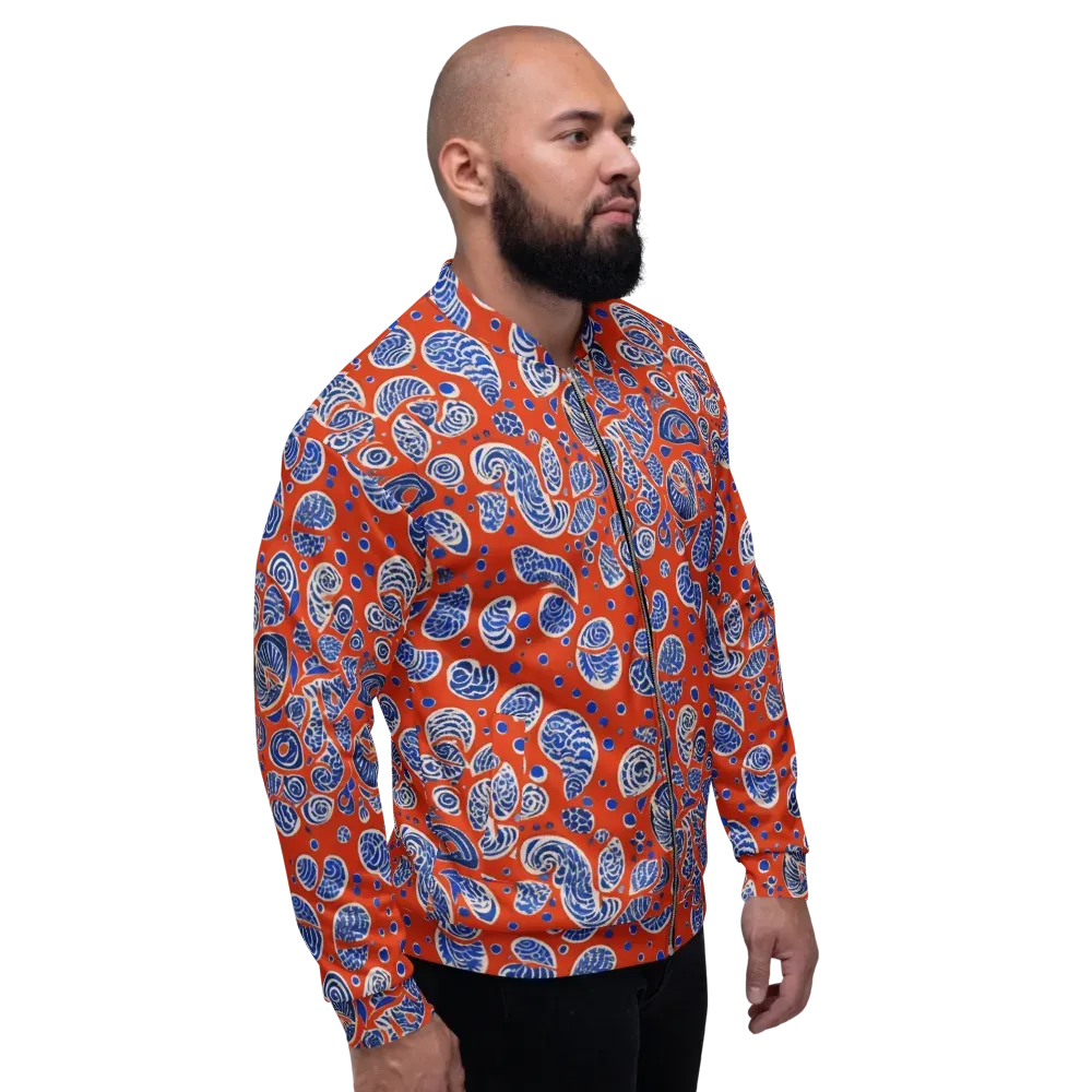 Crimson Tide Mosaic on Bomber Jacket — Right