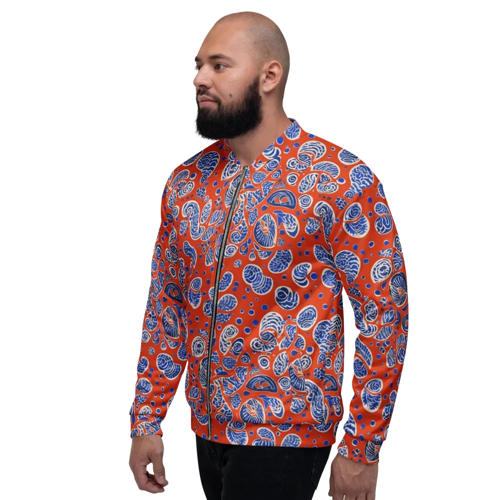 Crimson Tide Mosaic on Bomber Jacket — Left