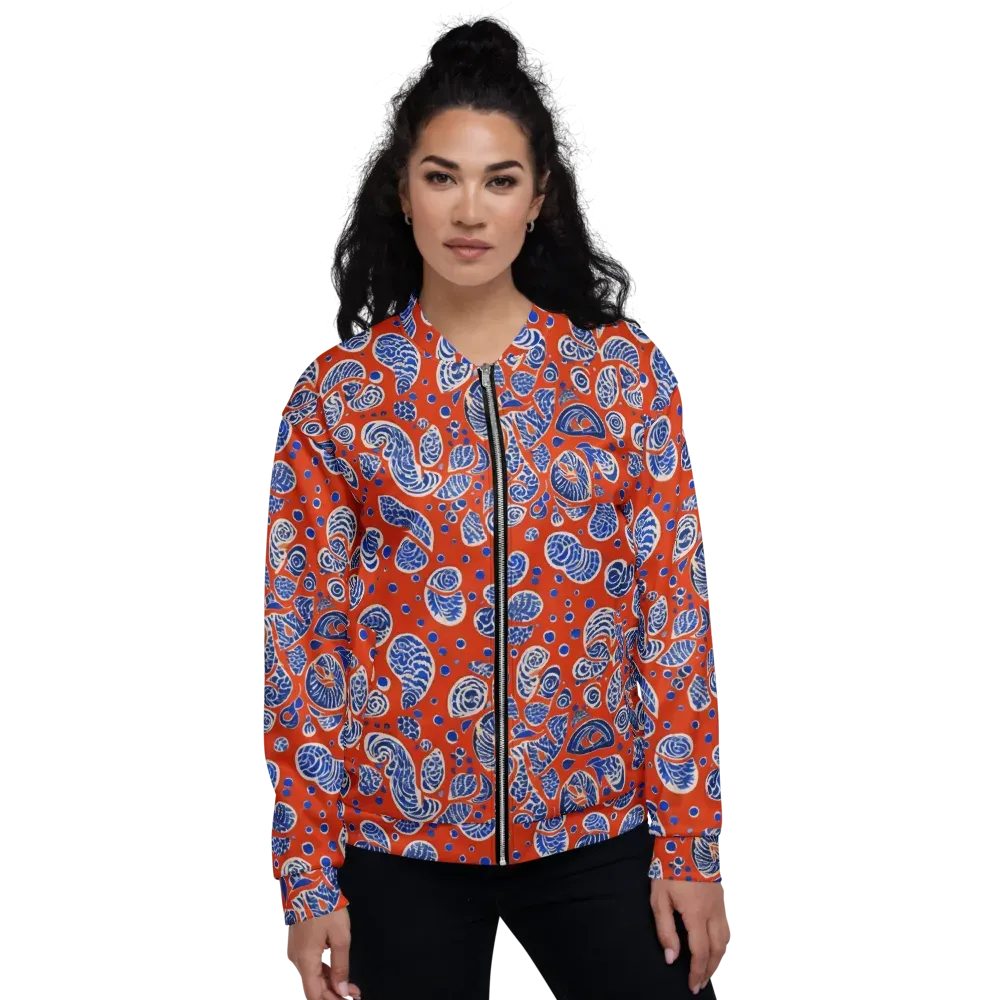 Crimson Tide Mosaic on Bomber Jacket — Front