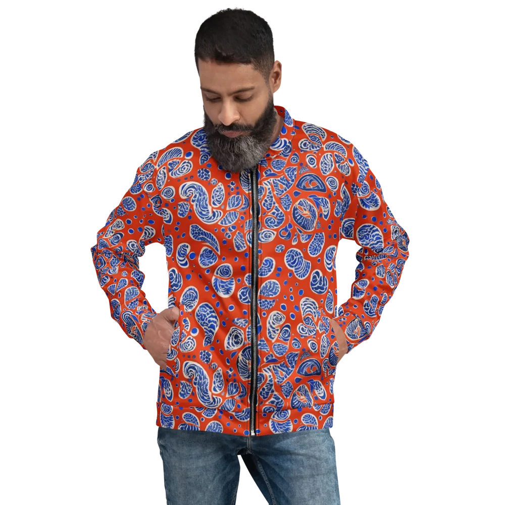Crimson Tide Mosaic on Bomber Jacket — Front