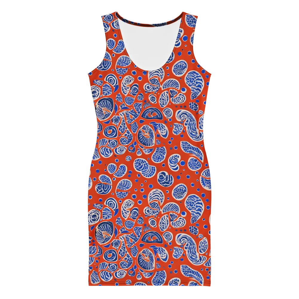 Crimson Tide Mosaic on Bodycon Dress — Front