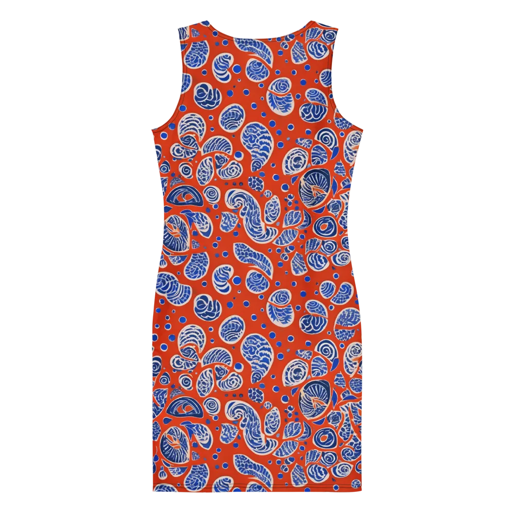 Crimson Tide Mosaic on Bodycon Dress — Back