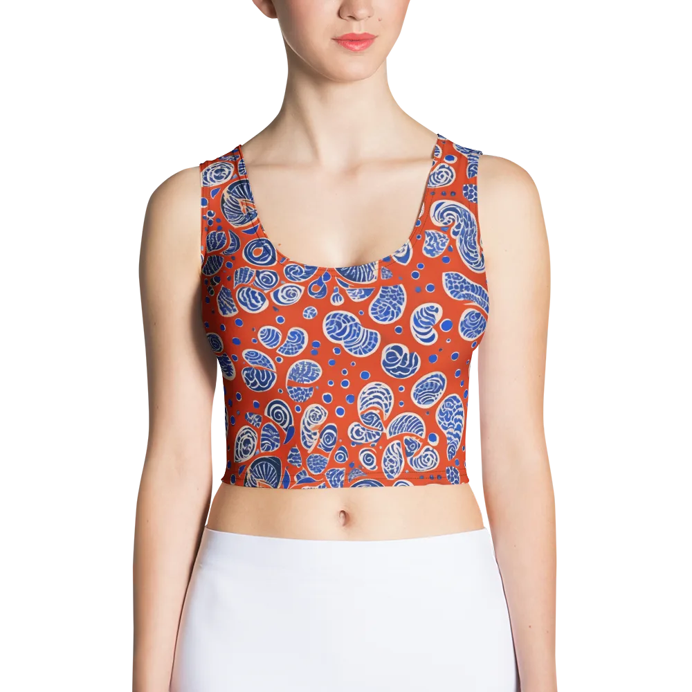 Crimson Tide Mosaic on Crop Top — Front