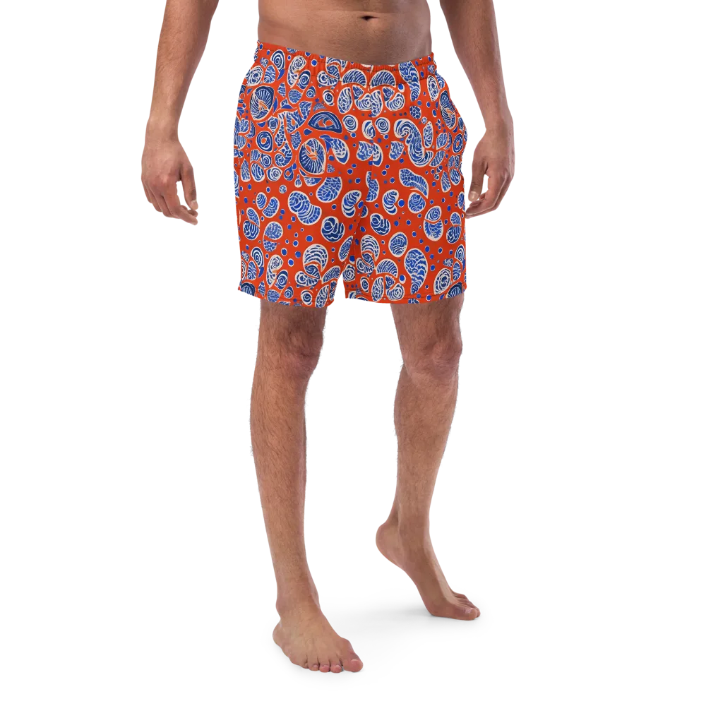Crimson Tide Mosaic on Swim Trunks — Front
