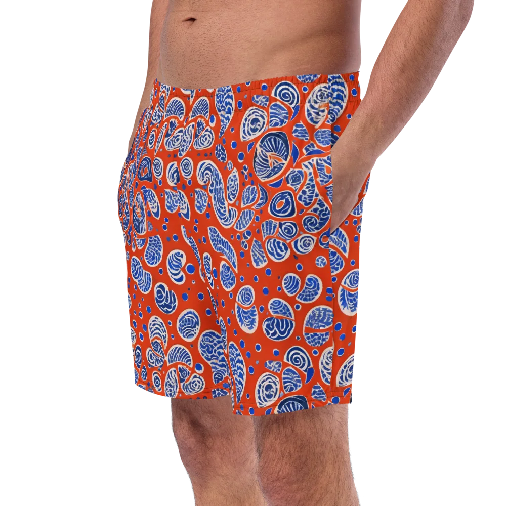 Crimson Tide Mosaic on Swim Trunks — Left Front