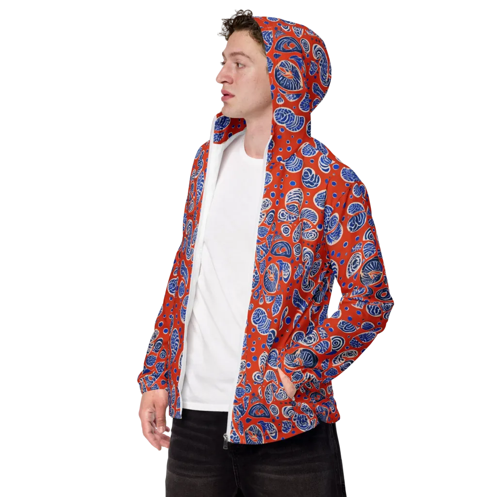 Crimson Tide Mosaic on Men's Windbreaker — Left Front
