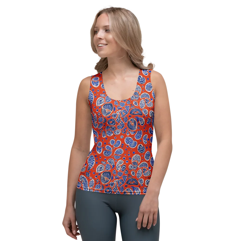 Crimson Tide Mosaic on Women's Tank Top — Front