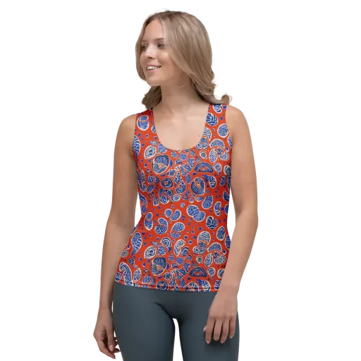 Crimson Tide Mosaic on a Women's Tank Top