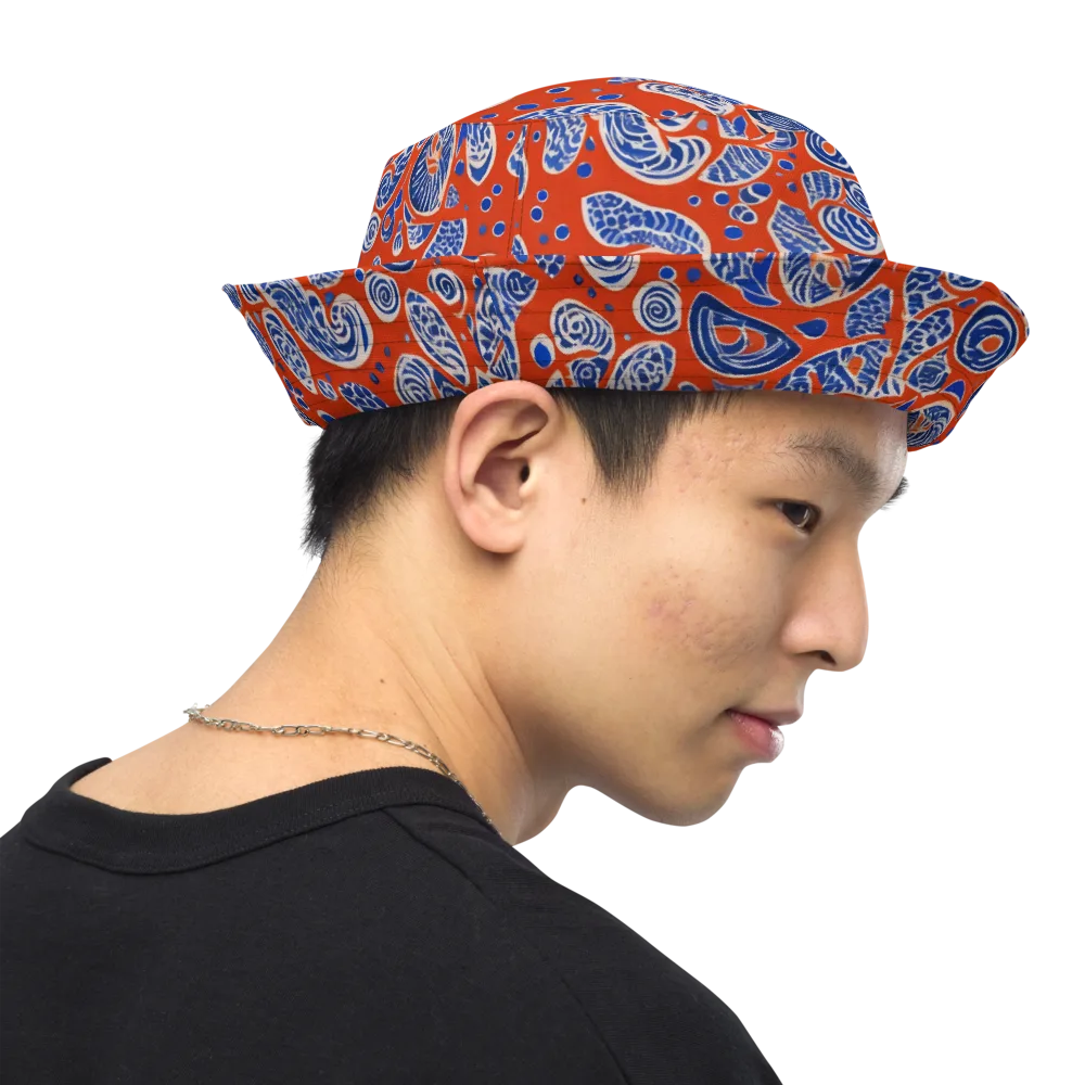 Crimson Tide Mosaic on Reversible Bucket Hat — Right Outside