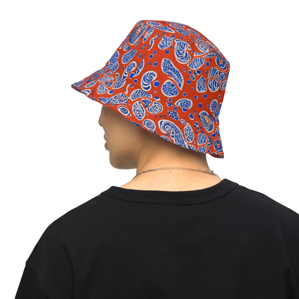 Crimson Tide Mosaic on Reversible Bucket Hat — Back Inside