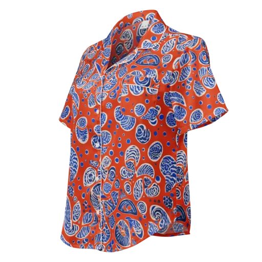 Crimson Tide Mosaic on a Women's Short Sleeve Pajama Top