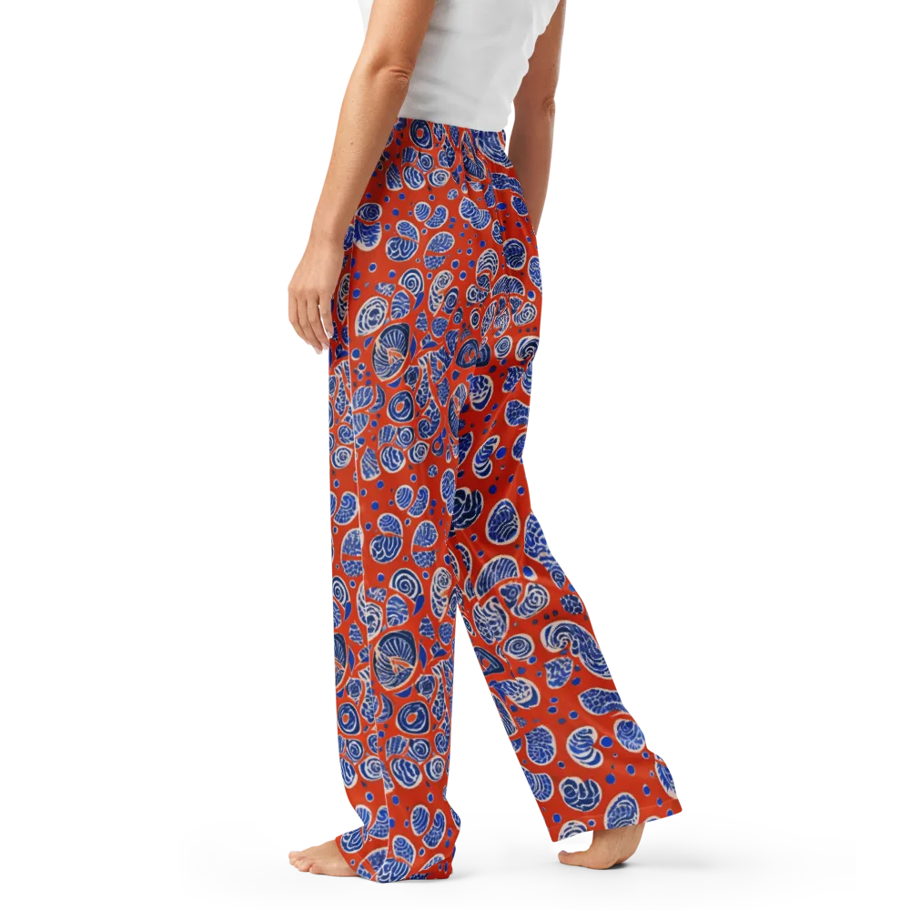 Crimson Tide Mosaic on Women's Pajama Pants — Left