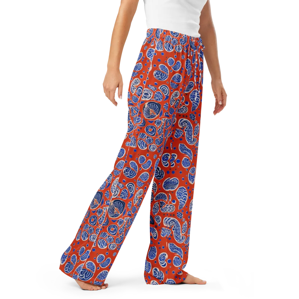 Crimson Tide Mosaic on Women's Pajama Pants — Right Front