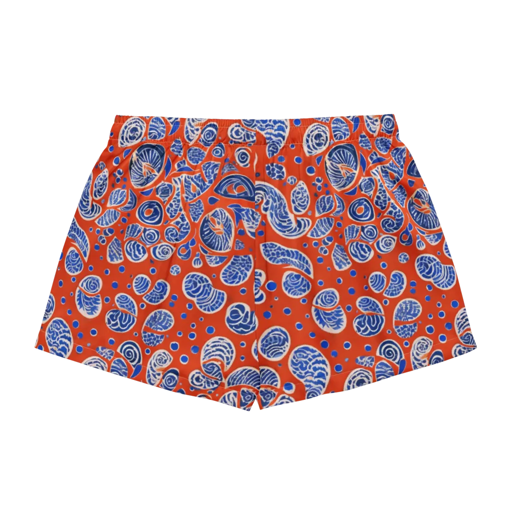 Crimson Tide Mosaic on Women's Pajama Shorts — Back