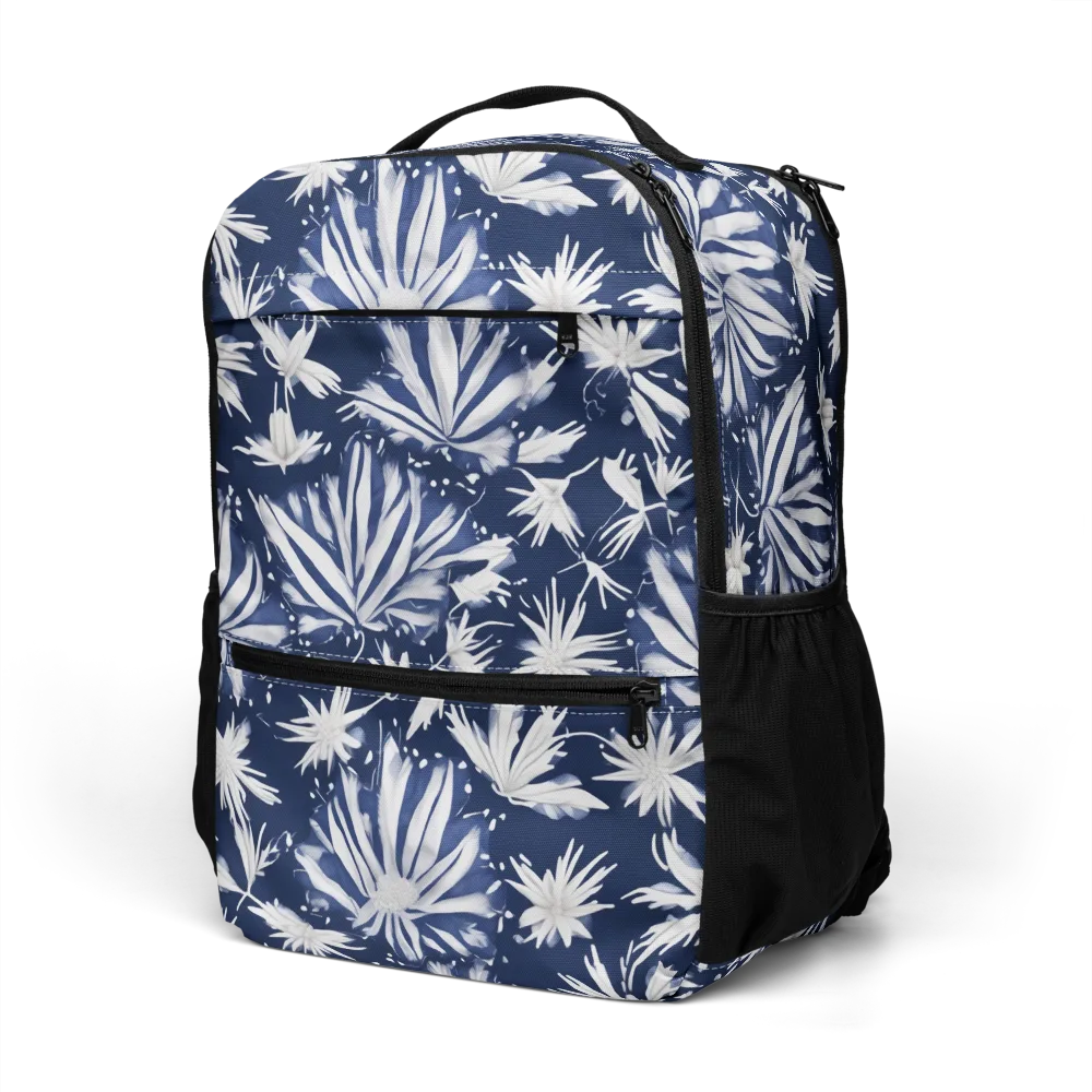 Moonlit Chrysanthemum on Utility Backpack — Left Front