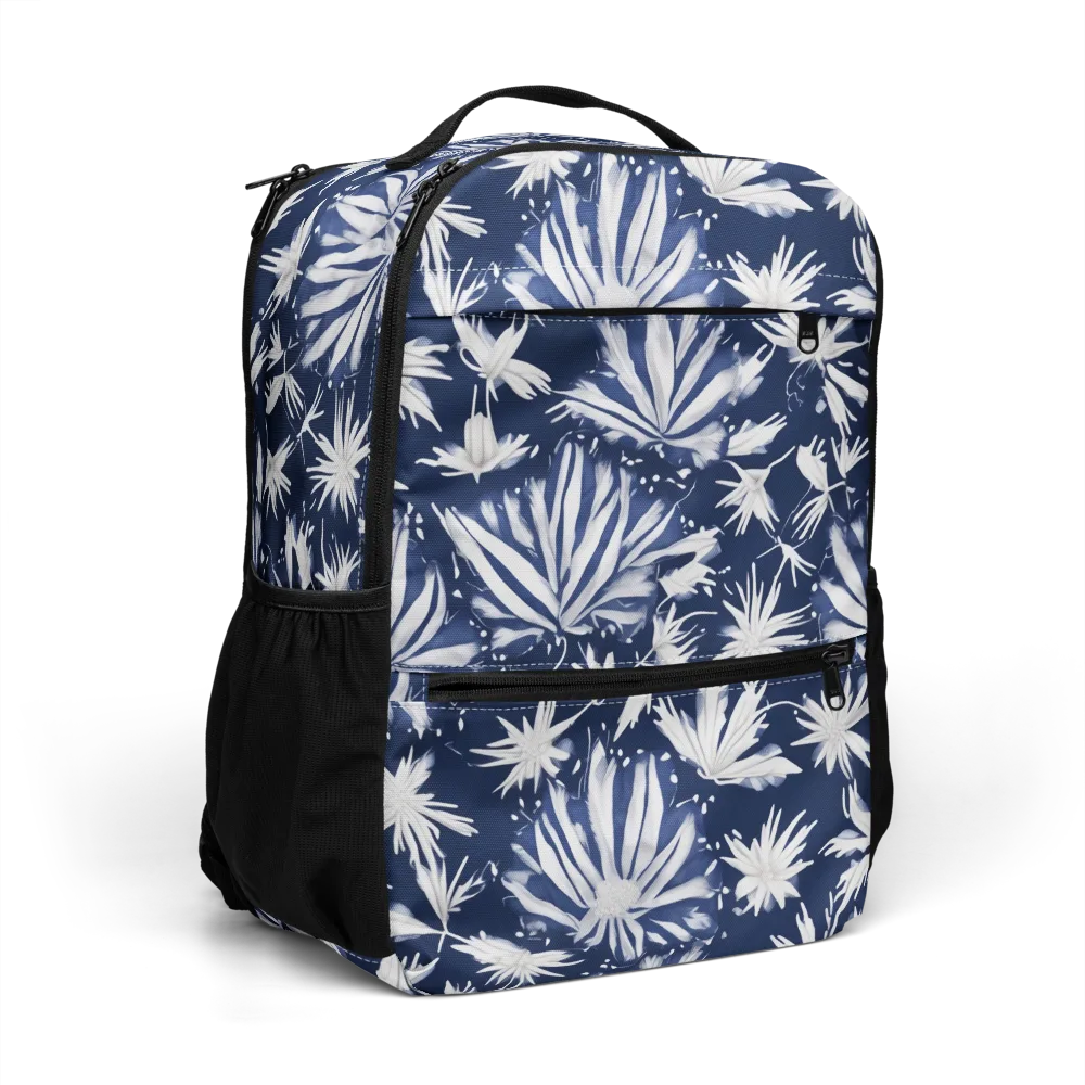 Moonlit Chrysanthemum on Utility Backpack — Right Front