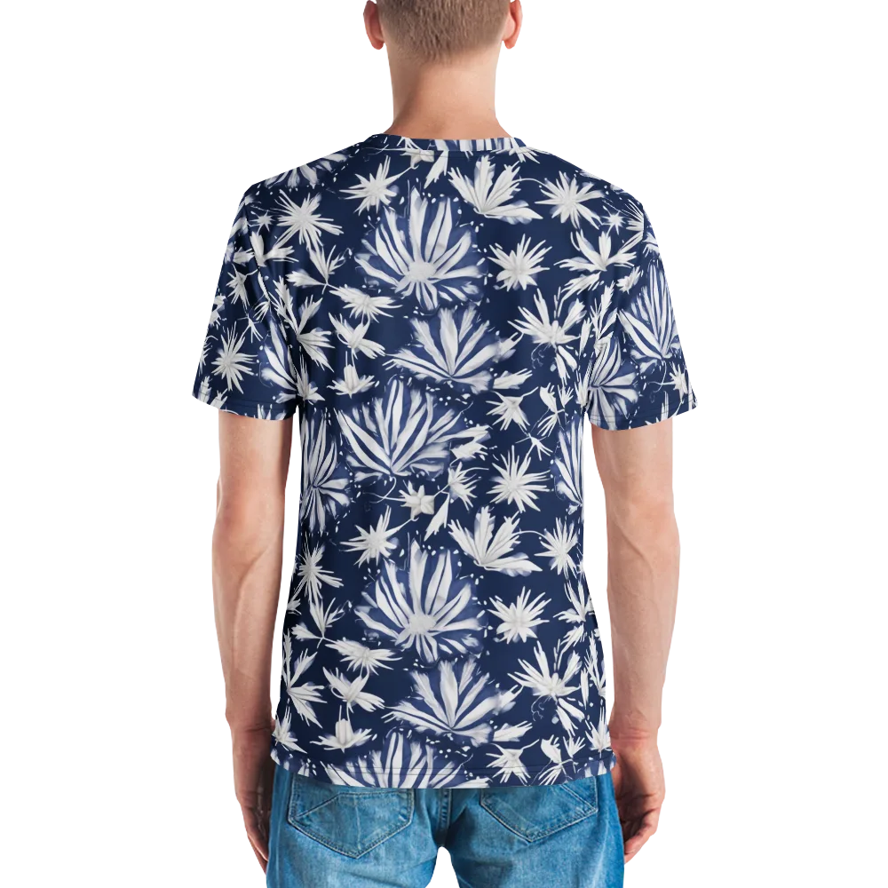Moonlit Chrysanthemum on Men's Crew Neck T-Shirt — Back