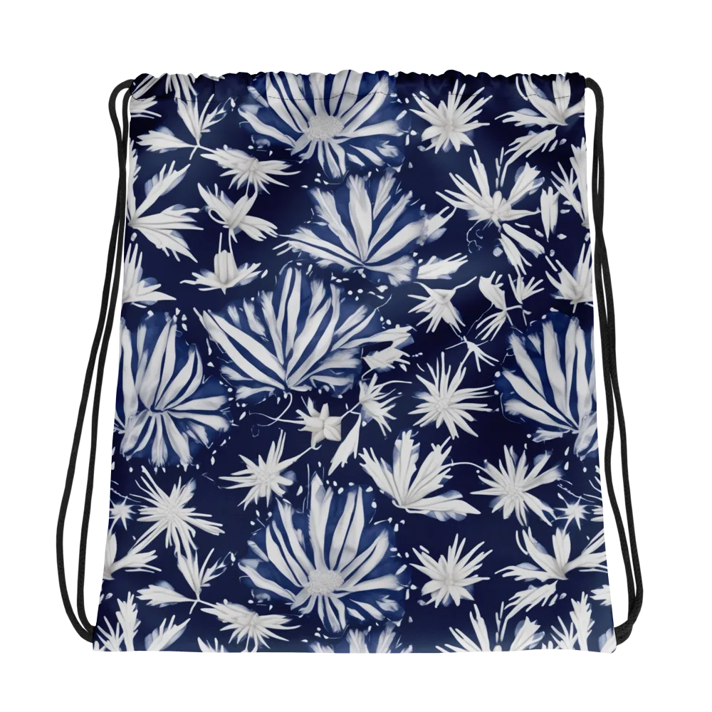 Moonlit Chrysanthemum on Drawstring Bag — Photo