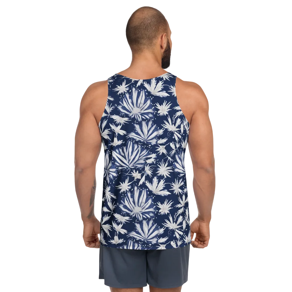 Moonlit Chrysanthemum on Men's Tank Top — Back