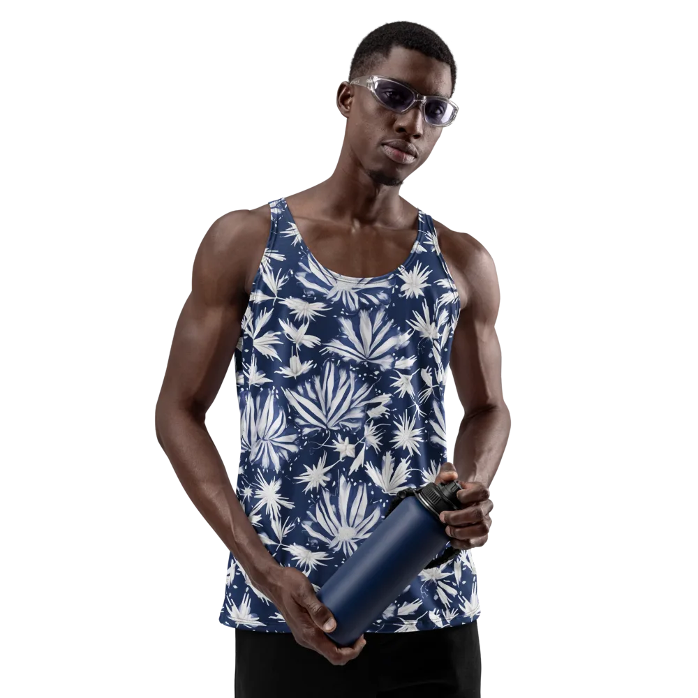 Moonlit Chrysanthemum on Men's Tank Top — Front