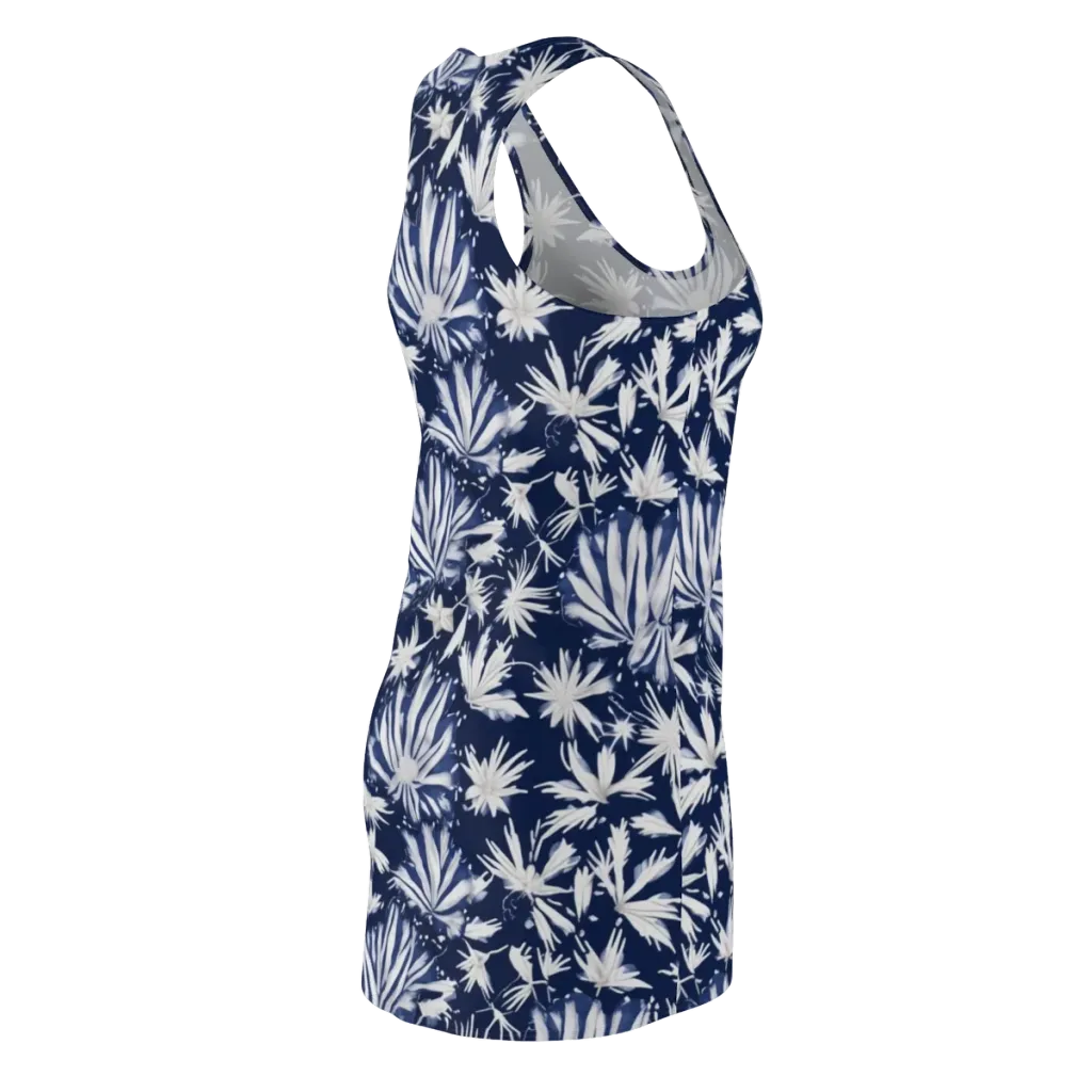 Moonlit Chrysanthemum on Racerback Dress — Back Side