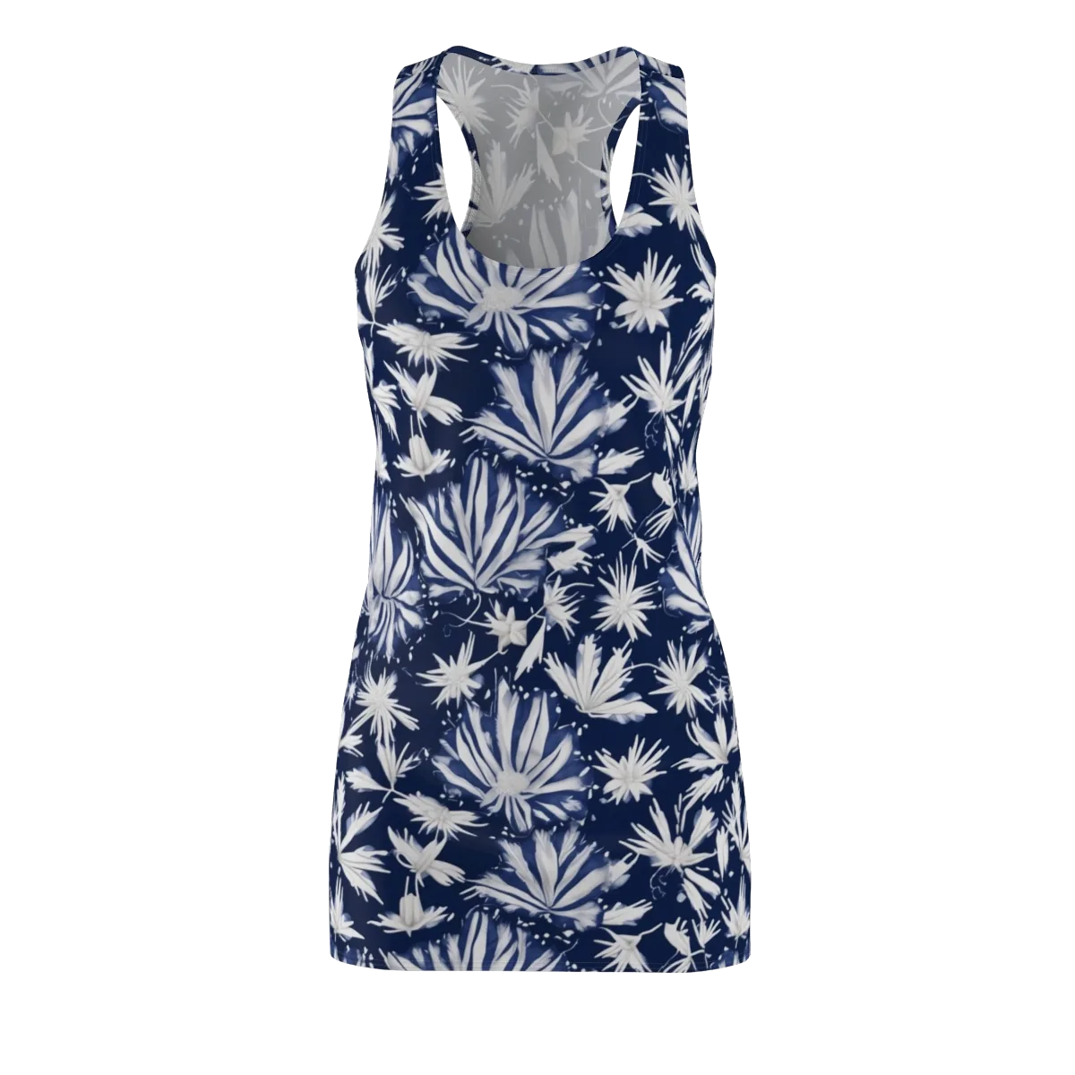 Moonlit Chrysanthemum on Racerback Dress — Front