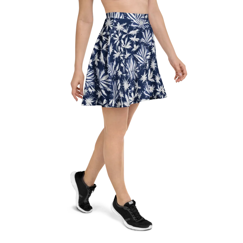 Moonlit Chrysanthemum on Skater Skirt — Right