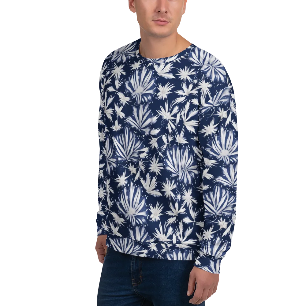 Moonlit Chrysanthemum on Sweatshirt — Left Front