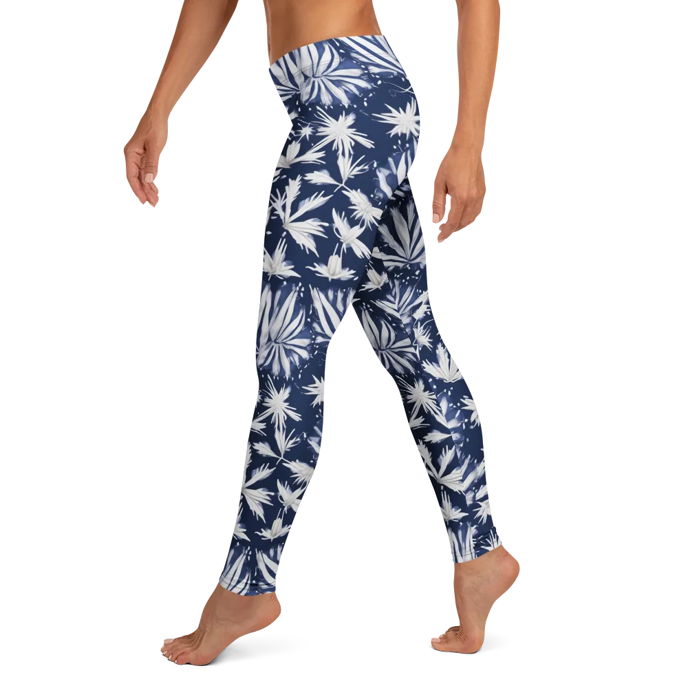 Moonlit Chrysanthemum on Leggings — Left
