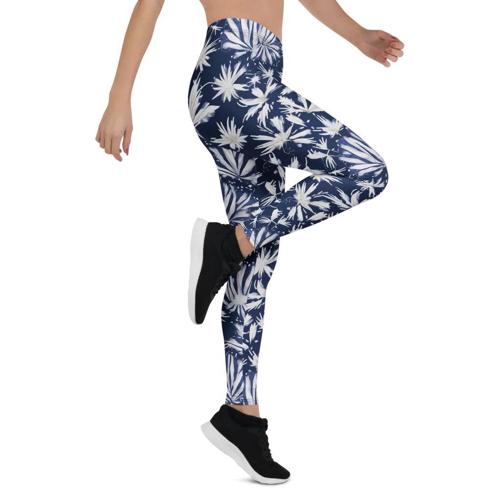 Moonlit Chrysanthemum on Leggings — Right