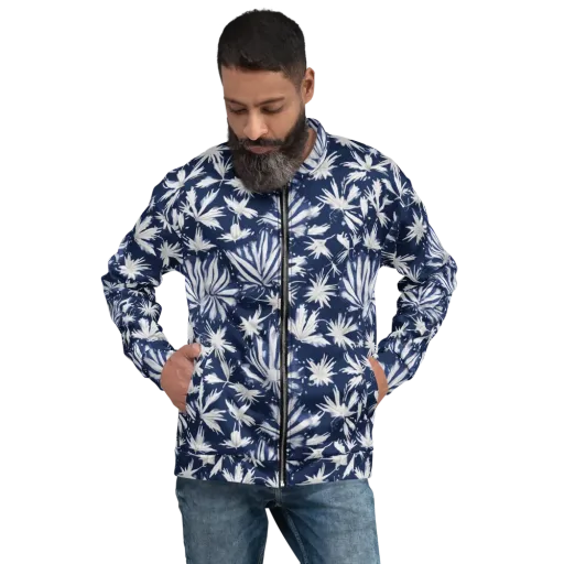 Moonlit Chrysanthemum on a Bomber Jacket