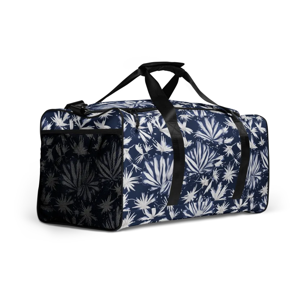 Moonlit Chrysanthemum on Duffle Bag — Right Front