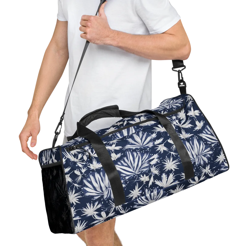 Moonlit Chrysanthemum on Duffle Bag — Right Front