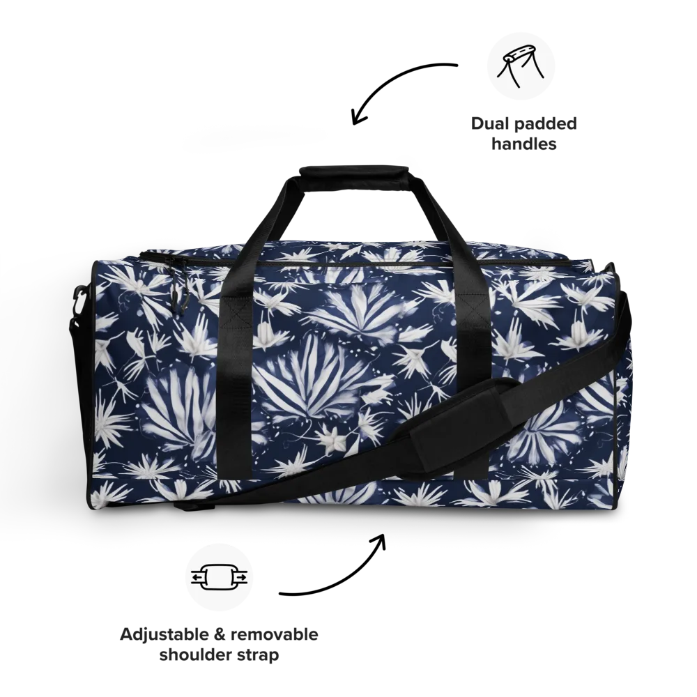 Moonlit Chrysanthemum on Duffle Bag — Front