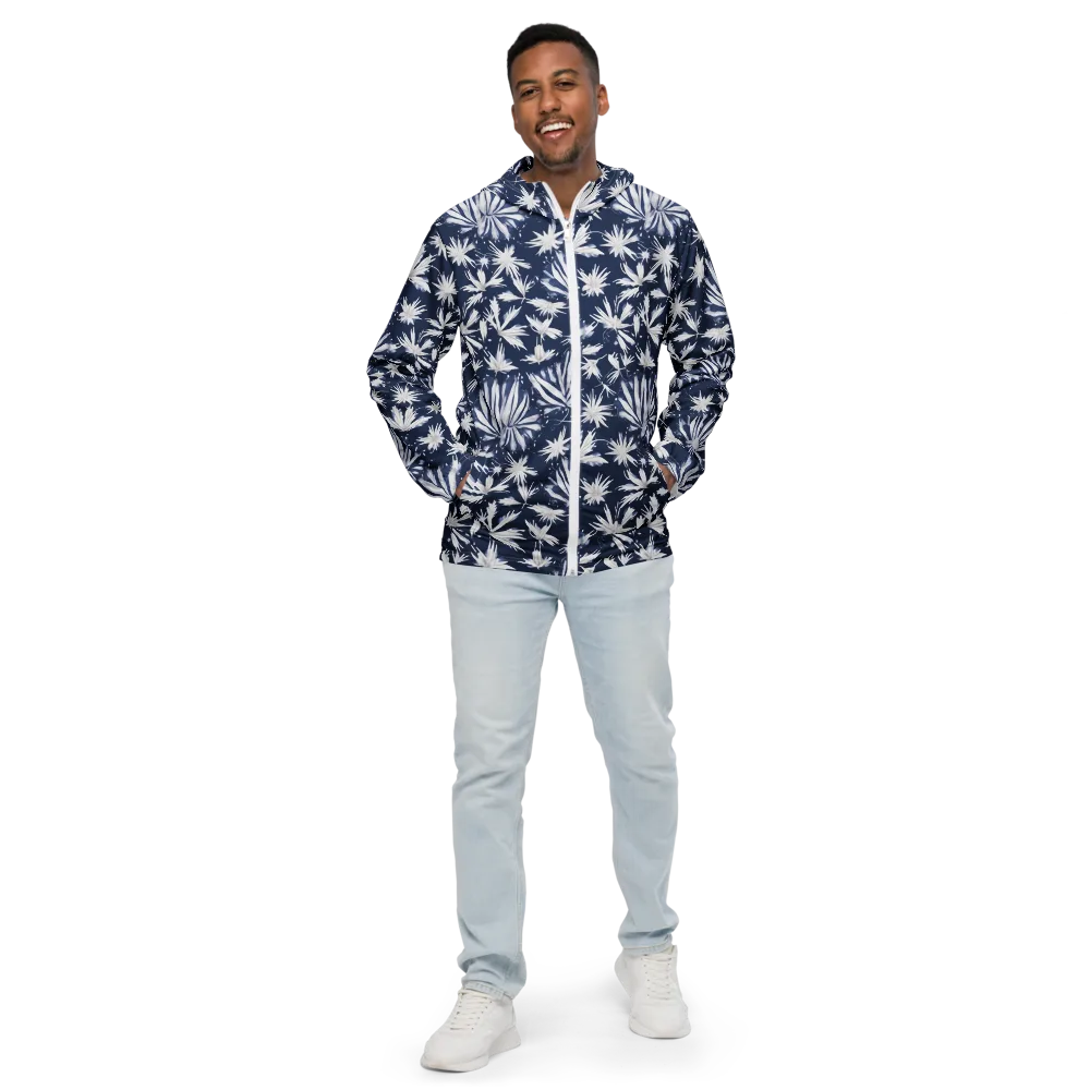 Moonlit Chrysanthemum on Men's Windbreaker — Front
