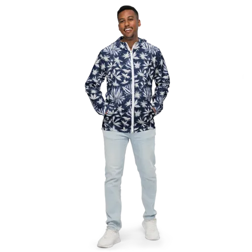 Moonlit Chrysanthemum on a Men's Windbreaker