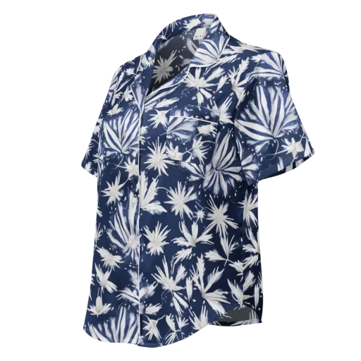Moonlit Chrysanthemum on a Women's Short Sleeve Pajama Top