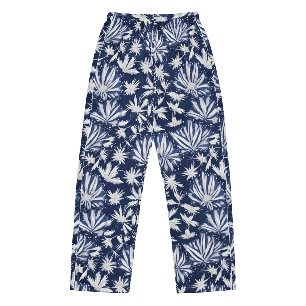 Moonlit Chrysanthemum on Women's Pajama Pants — Front