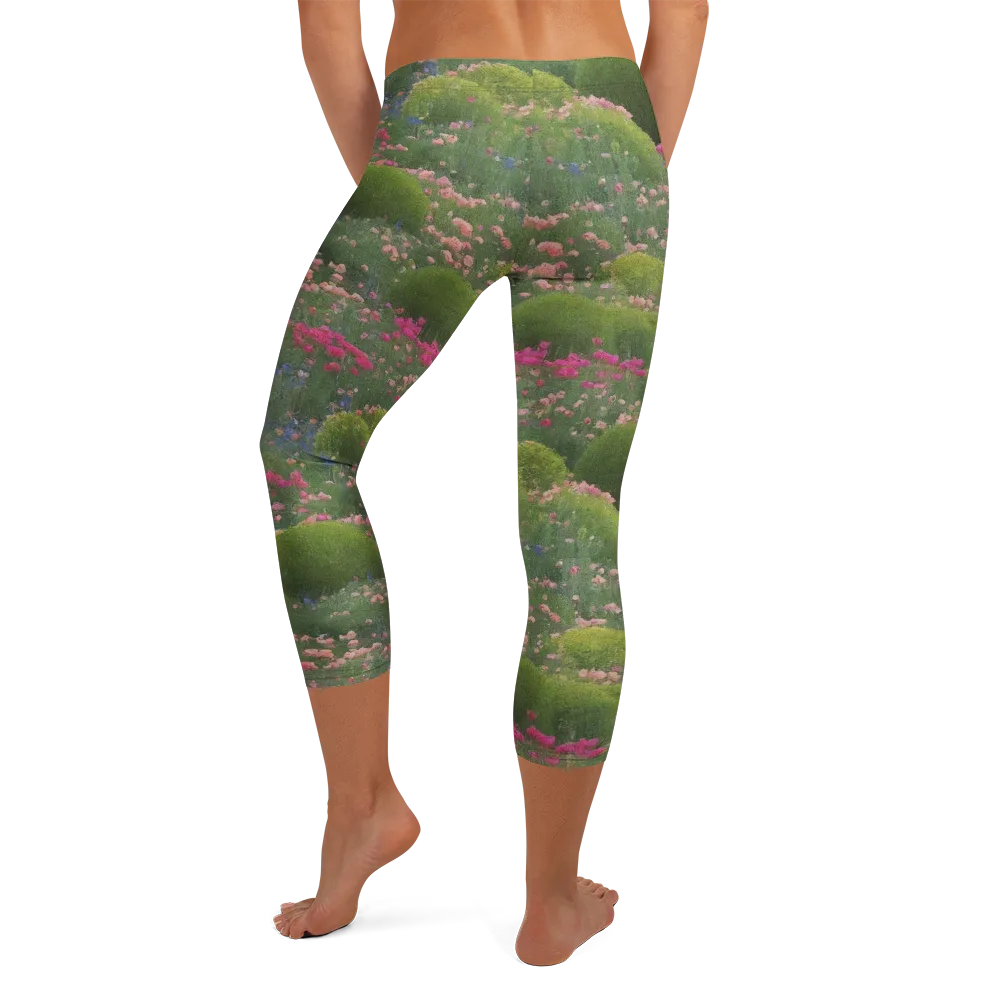 Meadow Mirage on Capri Leggings — Back