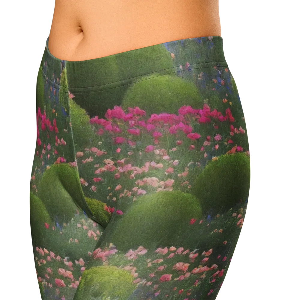 Meadow Mirage on Capri Leggings — Zoomed-in
