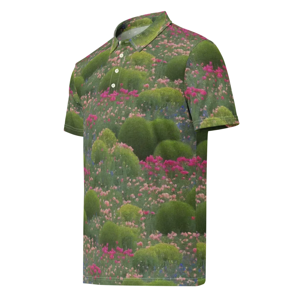 Meadow Mirage on Men's Slim Fit Polo Shirt — Left Front